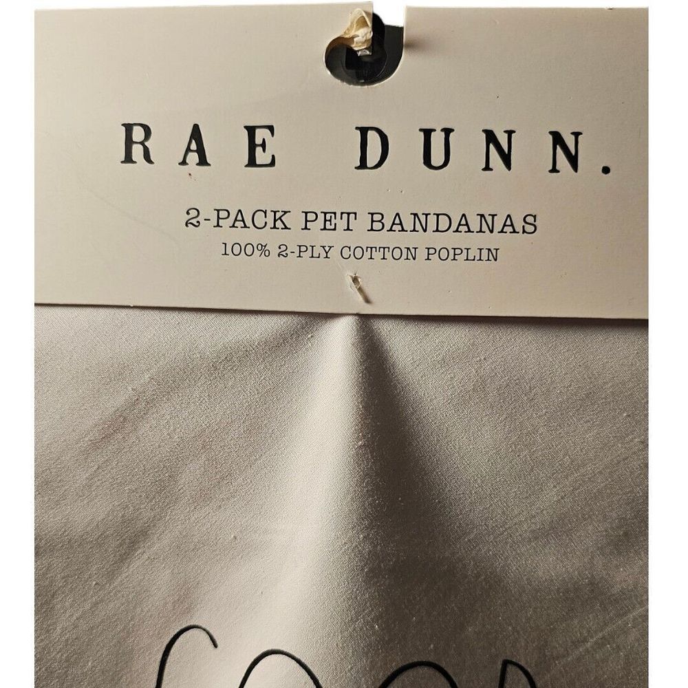 Rae Dunn 2 Pack Pet Bandannas Good Girl Size L/XL 100% Cotton NWT - Picture 3 of 5